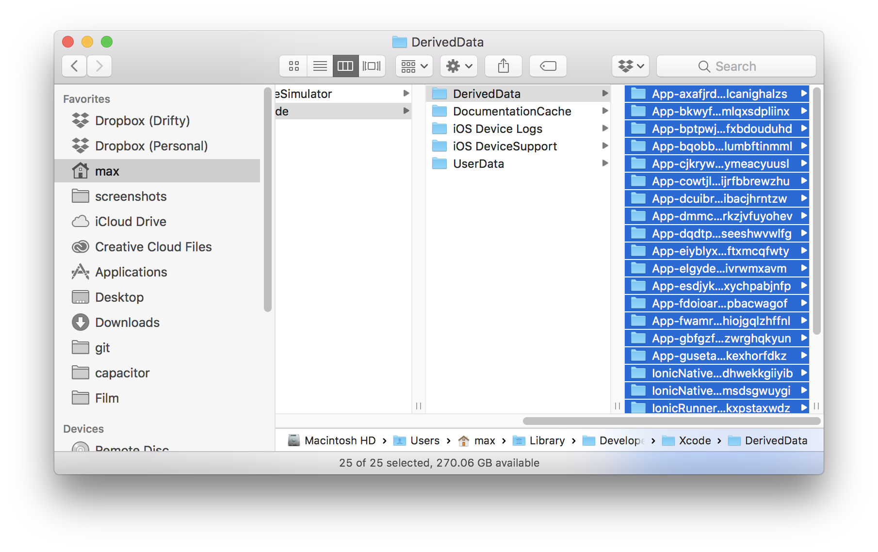 Deleting Derived Data